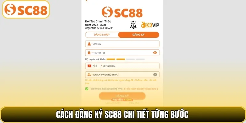Cách đăng ký SC88 chi tiết từng bước